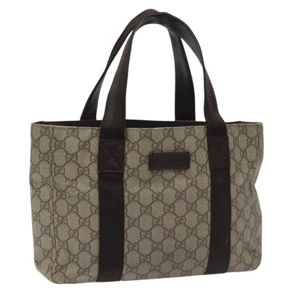 GUCCI GG Supreme Tote Bag PVC Beige Auth - Picture 1 of 16
